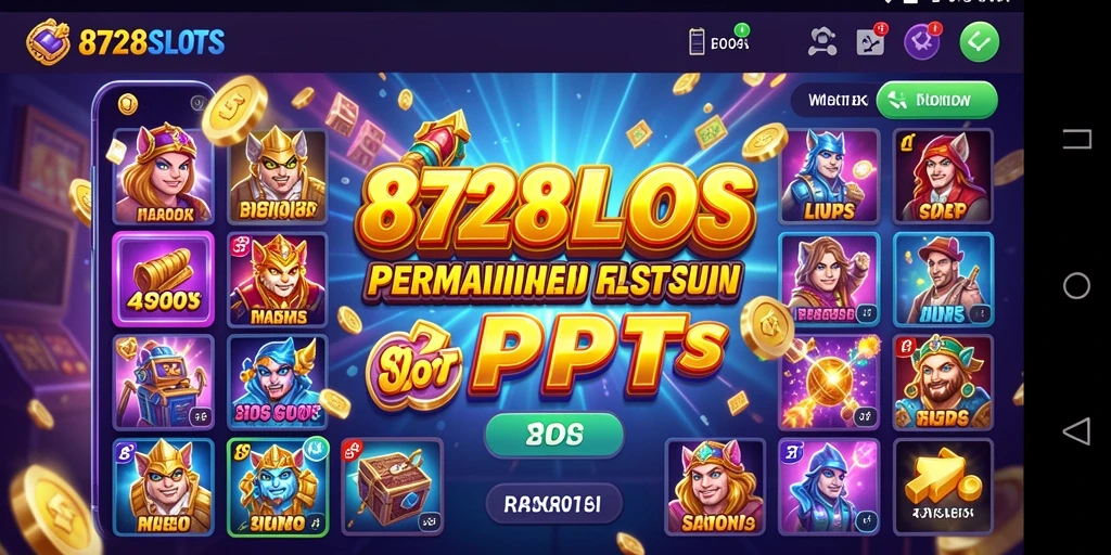 Tampilan gameplay 8728SLOTS dengan banyak mesin slot menarik.