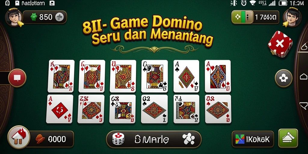 Gameplay seru dalam permainan domino 8II yang menarik.