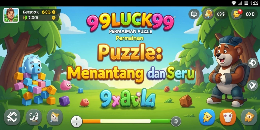 Tangkapan layar utama 99LUCK99 menampilkan gameplay Puzzle yang menarik.