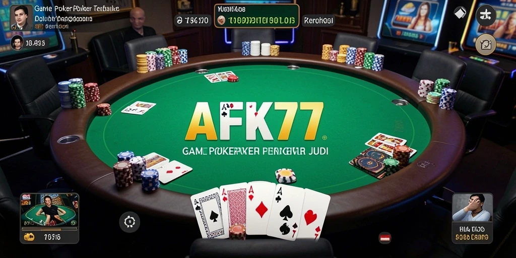 Tampilan gameplay AFK77 yang menarik dengan suasana Poker yang mendebarkan.