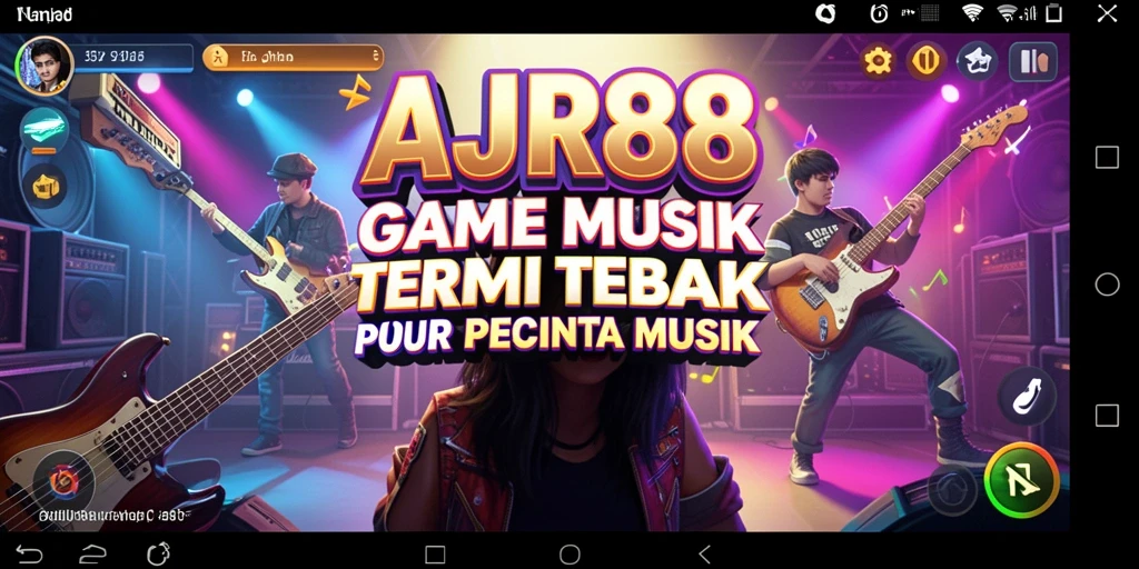 Tangkapan layar utama AJR88 menampilkan gameplay seru dengan beragam lagu.