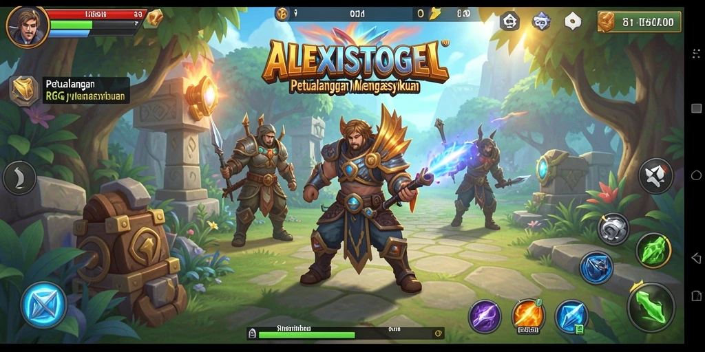 Tampilan gameplay dinamis dalam ALEXISTOGEL yang mengasyikkan.