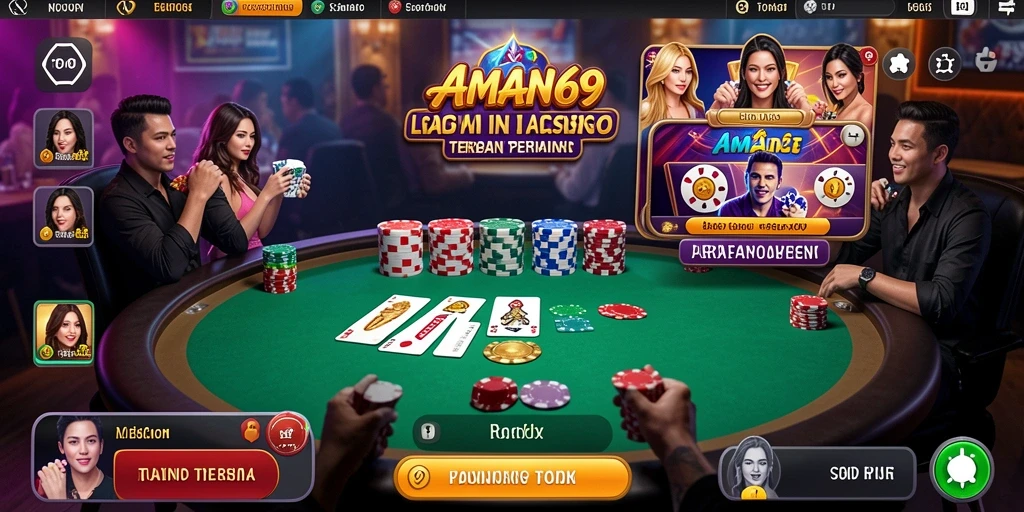 Tampilan menarik dari permainan Live Casino AMAN69 yang penuh aksi.