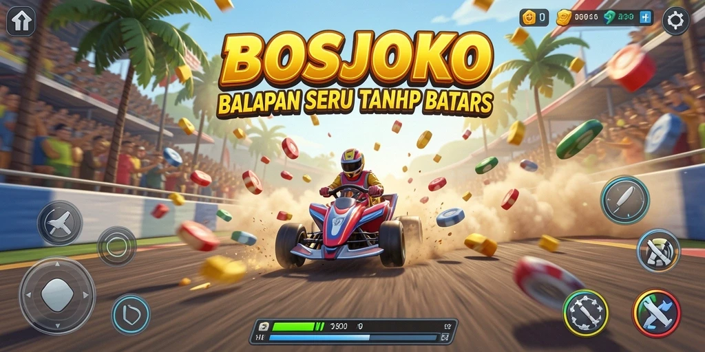 Gameplay Racing yang mengasyikkan dengan mobil kustom dan trek menantang.