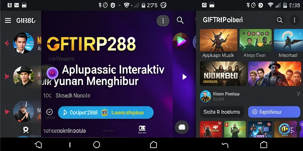 Tangkapan layar GIFTRP288 menampilkan pengguna yang berinteraksi dengan instrumen musik.