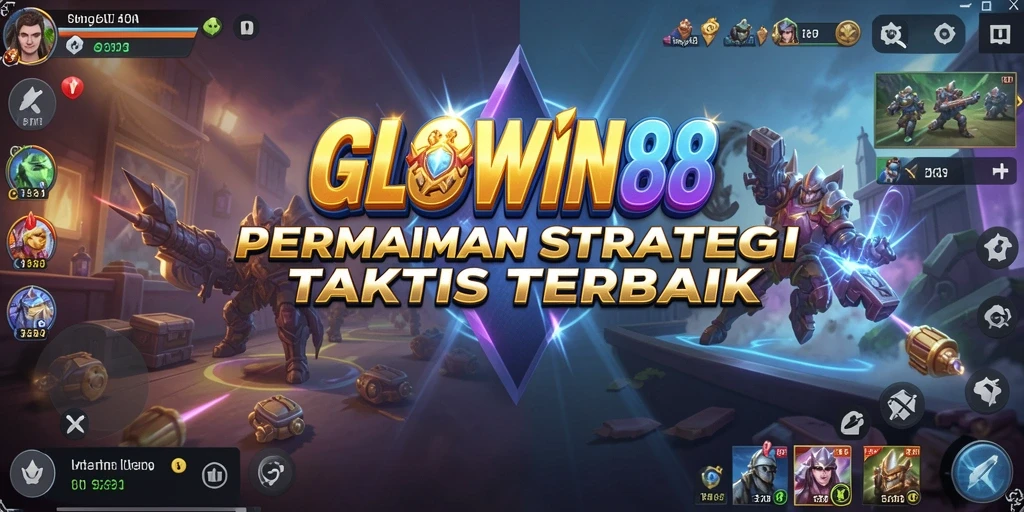 Tangkapan layar GLOWIN88 menampilkan pertempuran strategis yang intens.