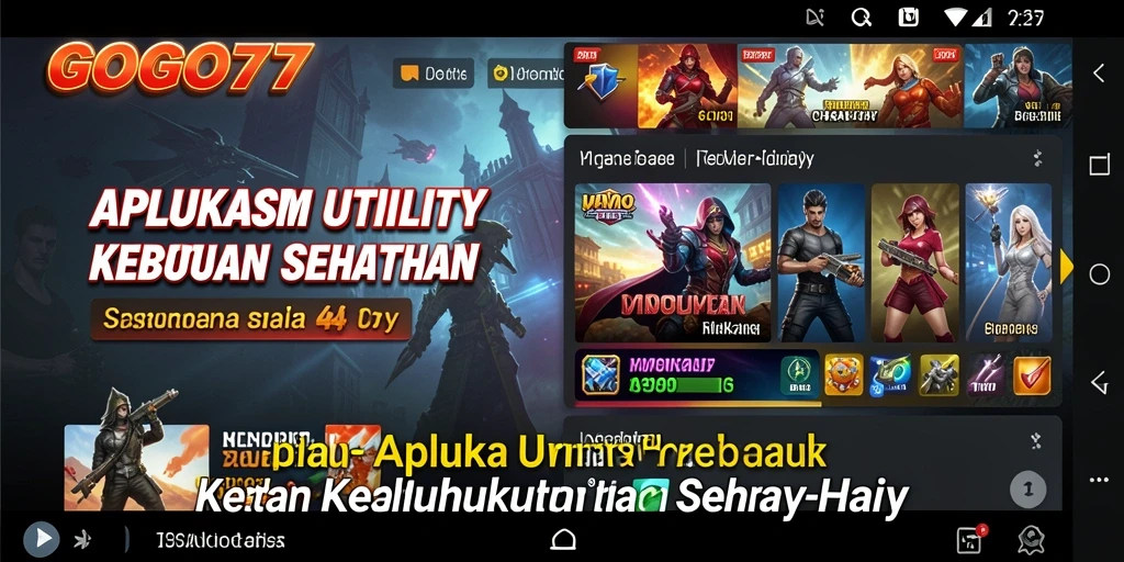 Tampilan antarmuka GOGO77 yang memudahkan pengguna dalam mengelola tugas.