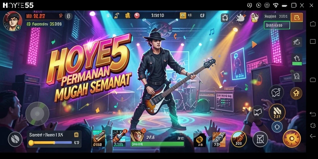 Tampilan gameplay HOYE55 yang seru dan interaktif.
