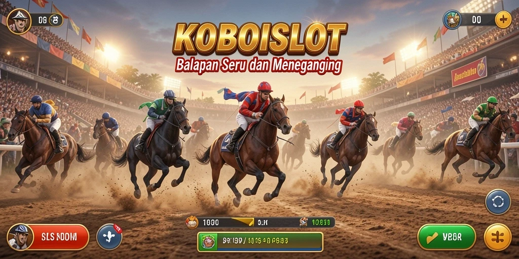 Screenshot gameplay KOBOISLOT menampilkan balapan seru dan menegangkan.