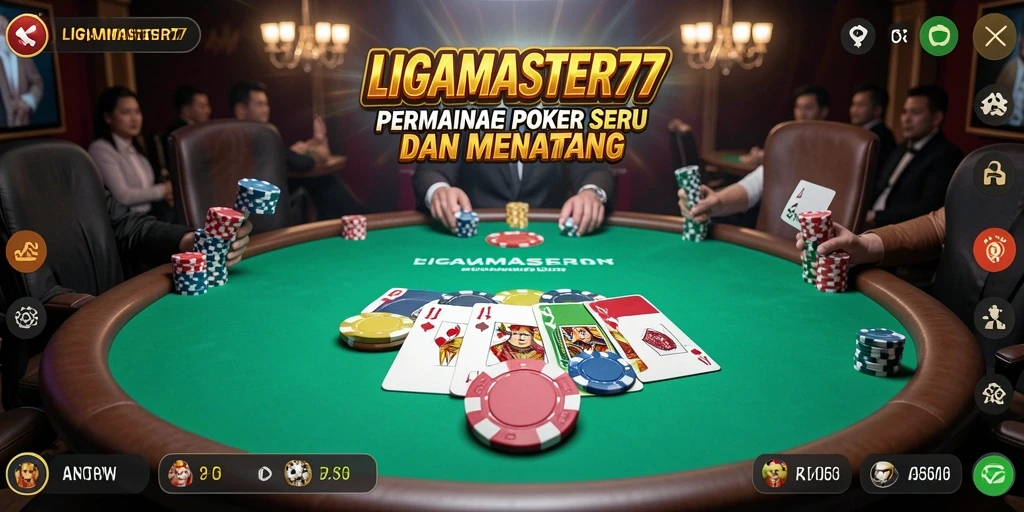 Tampilan gameplay LIGAMASTER77 yang menarik dalam permainan Poker.