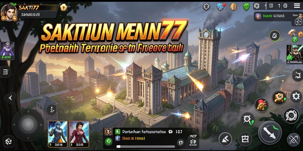 Menampilkan aksi seru dalam gameplay Tower Defense SAKTI77.