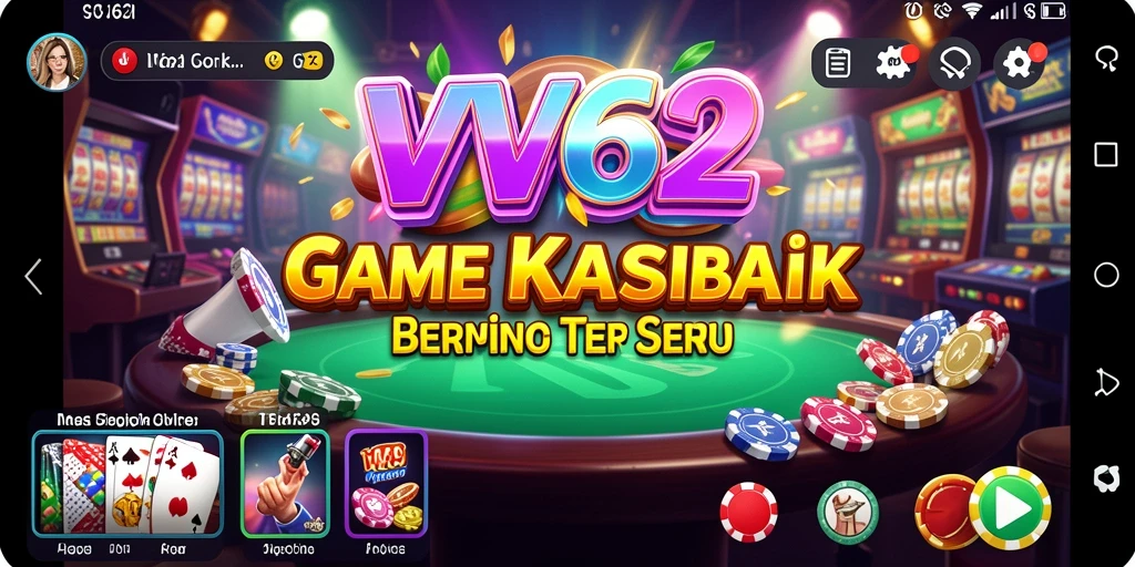 Tampilan gameplay seru dari game Kasino VV62 dengan fitur menarik.